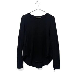 Wilfred Free | Aritzia Black Crew-Neck Classic Soft Long Sleeve Top Size Small